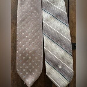 Givenchy Elegant Brown and Gray Tie Duo